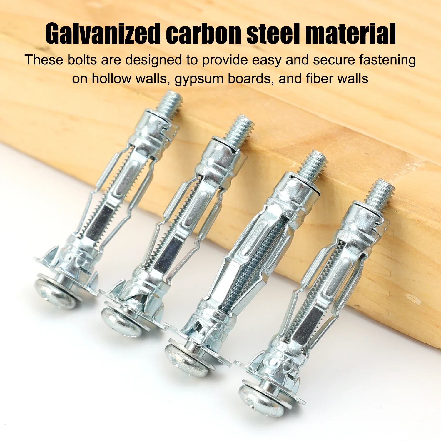 Galvanized Bolt Screws Heavy Duty Hollow Drive Wall Anchor Drilling Plug Carbon Steel Expansion Tube Pipe Self Tapping Serrated