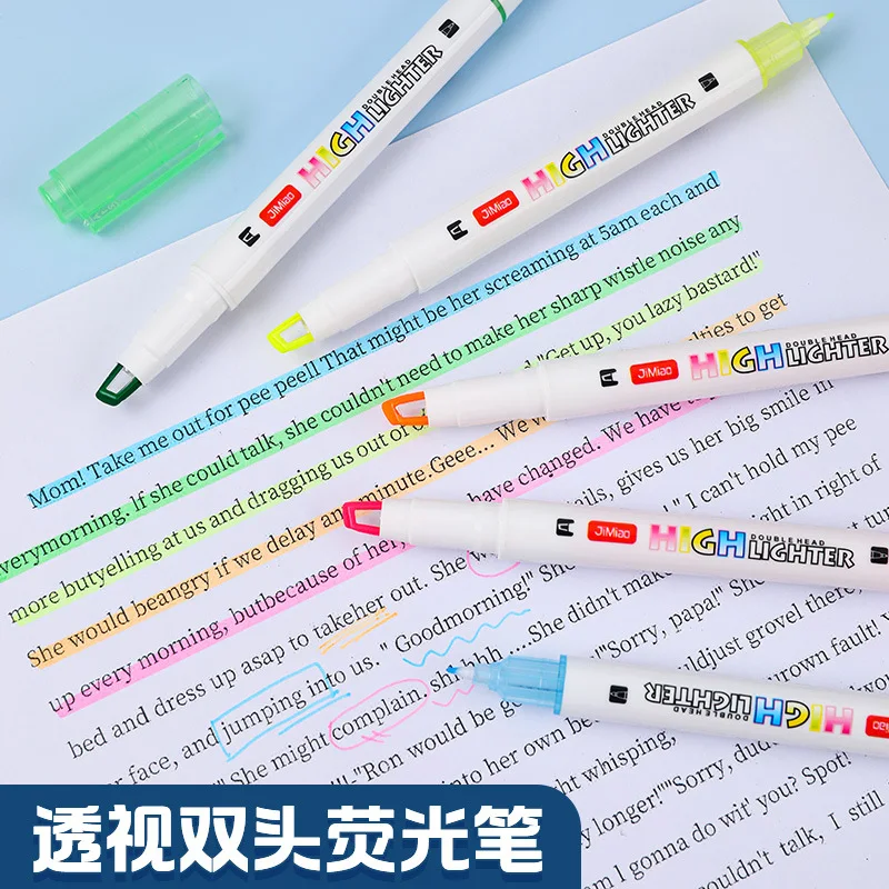 5 قطع/ هايلايتر برأسين – سريع الجفاف |   لوضع علامات الاجتماعات وخذ الملاحظات المدرسية |   القرطاسية الفنية وهدية العودة إلى المدرسة