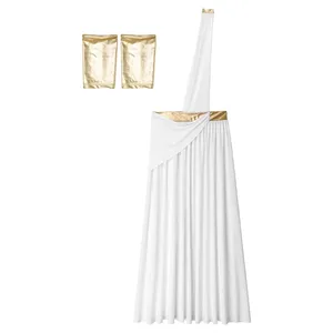 أزياء الإله اليوناني القديم Toga Gladiator ، الإمبراطور الروماني ، سترة بلا أكمام بكتف واحد ، عيد الهالوين ، ملابس المحارب في العصور الوسطى أفضل 6 مبيعات للرجال توجا يونانية - رقم 3