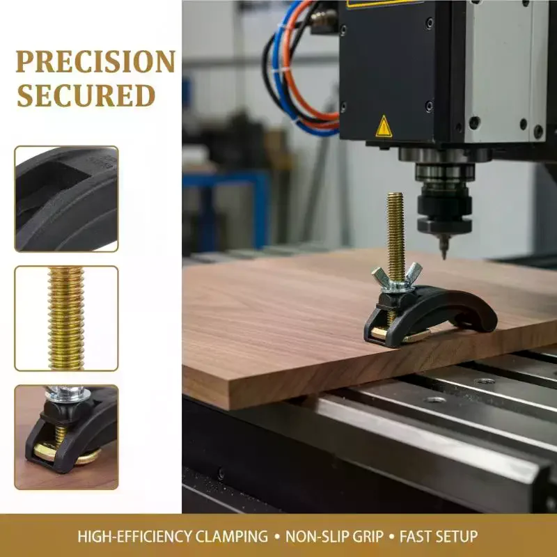 2/4/6Sets CNC Milling Carving Engraving Machine Arcuate Press Plate Router Clamp Fixture For T-Slot Working Table