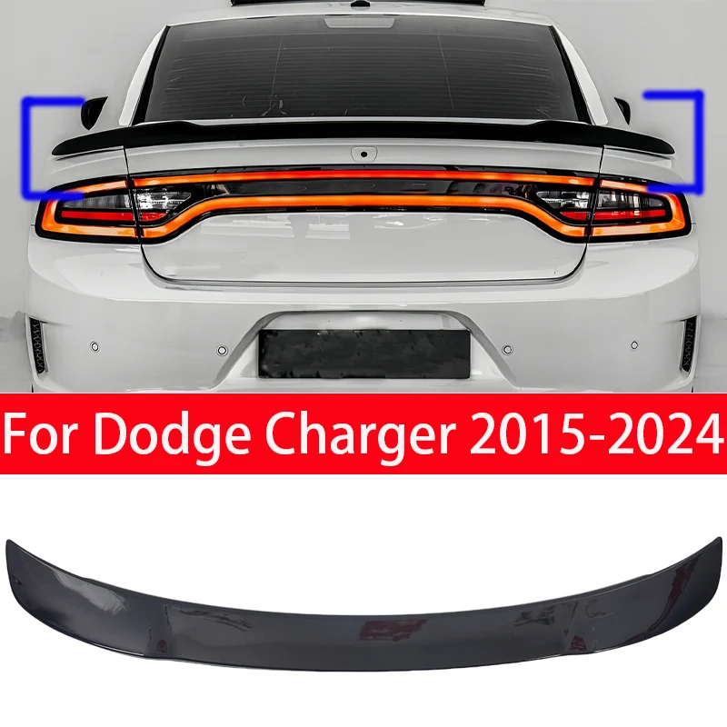 

Спойлер багажника SRT в стиле Hellcat для Dodge Charger Sedan 4-дверный 2015-2024, задние спойлеры на крышу из углеродного волокна, декор крыльев