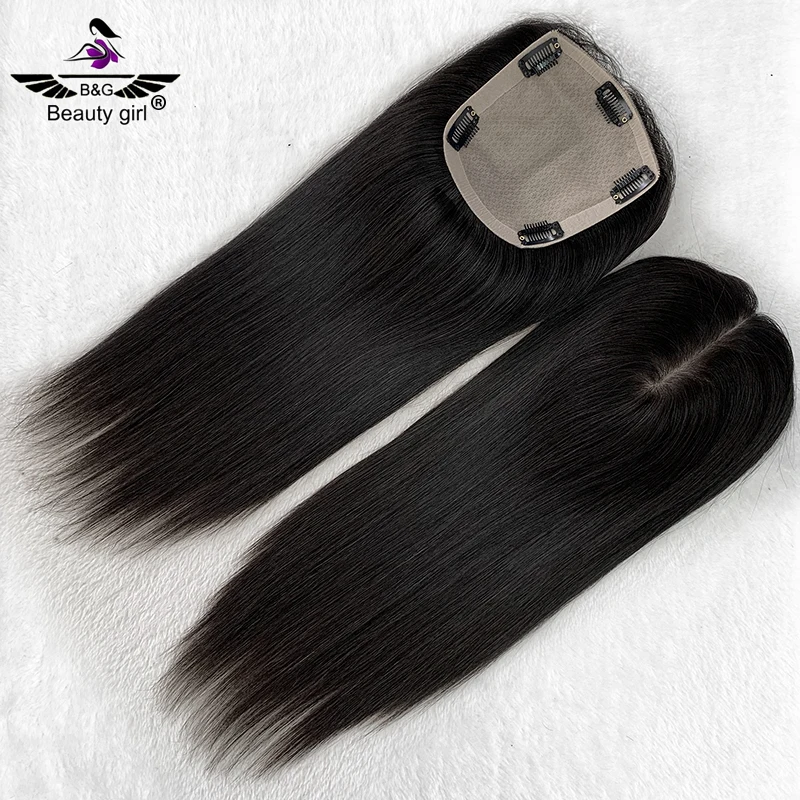 

Factory Cheap Price High Quality Remy Human Hair Dark Brown Free Part Silk Base Pu Topper For Thinning Hair