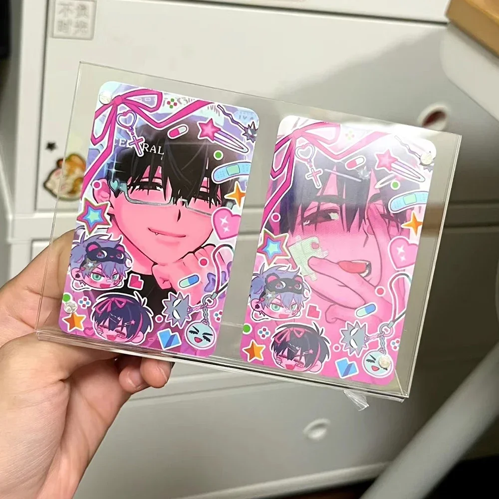 エイリアンステージアニメ 3 インチイワンまで小さなカードフォトカード女の子の友人のギフト DIY はがきブックマークアニメアクセサリー 4 ピース/セット