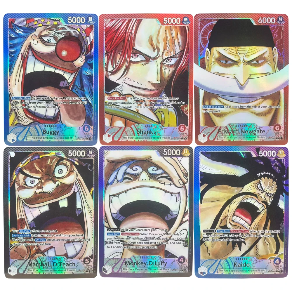 Image of ONE PIECE Sammelkarten-Spiel Buggy Shanks Monkey.D.Luffy Edward.Newgate EN DIY Hochwertige Selbstgemachte Anime-Spielkarten Geschenk