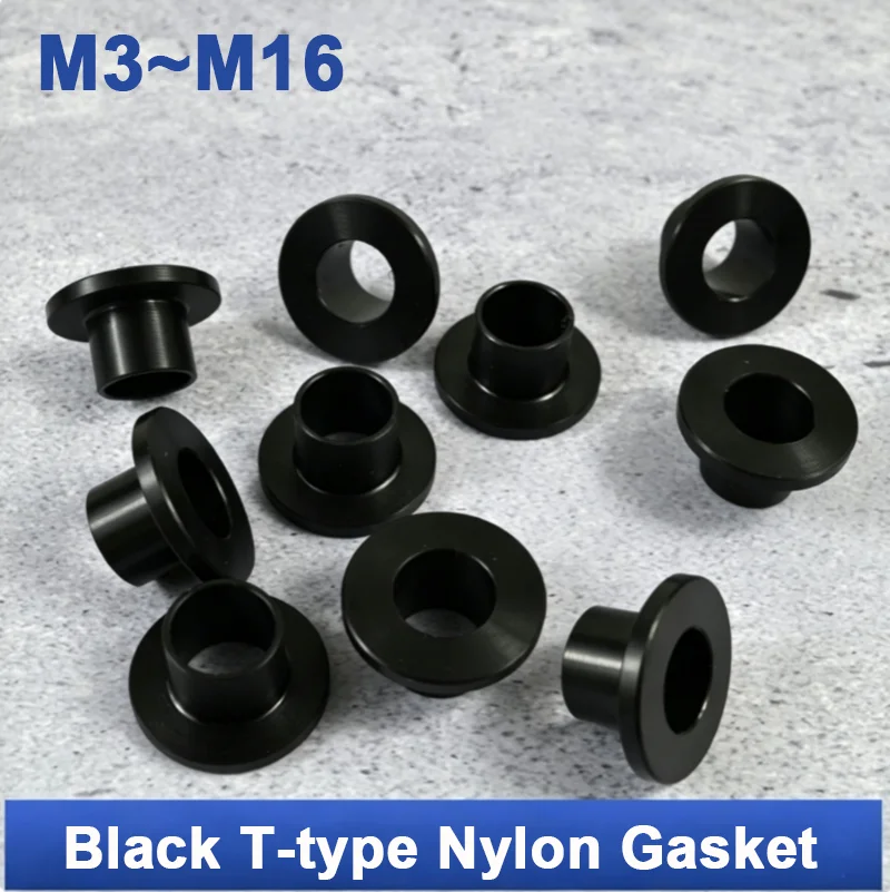 Black Nylon T-type Step Spacer Insulation Washer Transistor Gasket Bushing Heatsink Shim Pad Screw Spacers for Laptop CPU