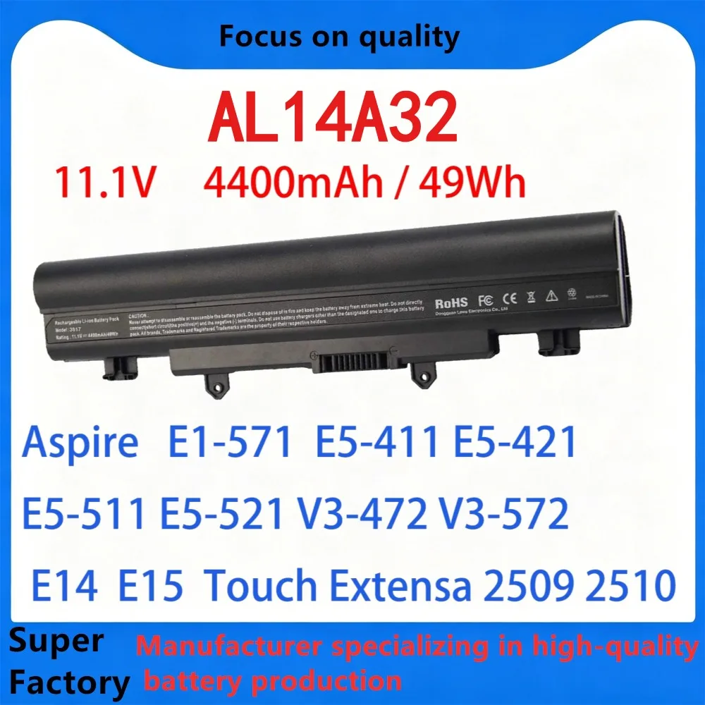 OEM AL14A32 KT.00603.008 5200mAh Laptop Battery for Acer Aspire E5-572G E5-571G E5-471G E5-511G V3-472G V3-572G