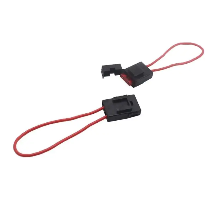 【1PCS】Medium Car fuse Box 18AWG Copper Wire 32V Small Fuse Holder with Fuse and Car Blade Fuse 1A 2A 3A 4A 5A 7.5A 10-50A