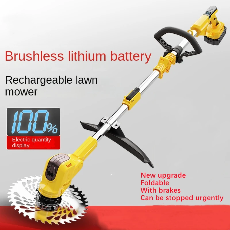 

Brushless Electric Lawn Mower Multi-Functional Mower Small Household Handheld Lithium Battery Mower Charging Weeding Tool 예초기