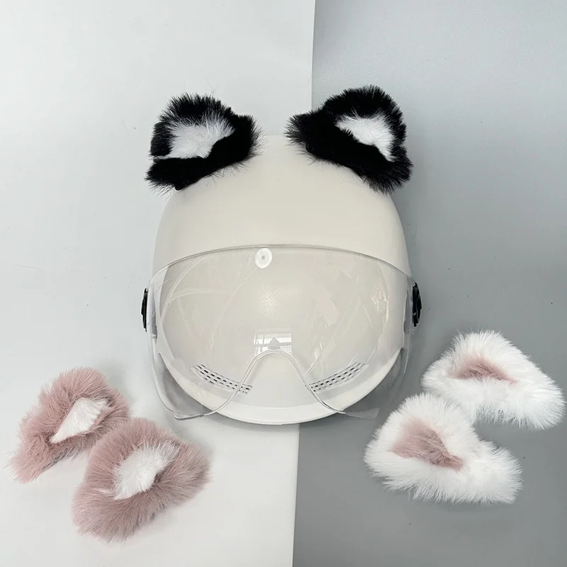 Battery bike helmet decoration cat ears animal ears motorcycle ski helmet universal quick release cat ears accessories