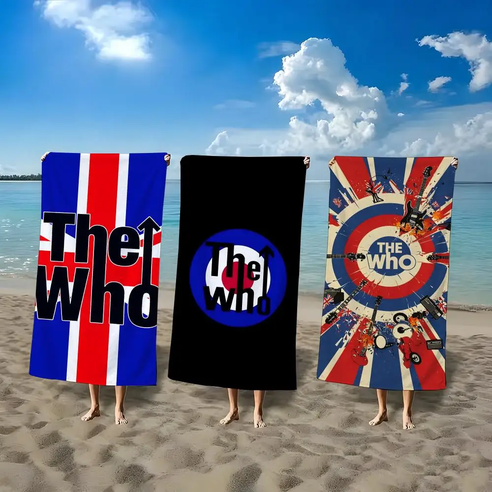 Celebrity LOGO T-The Who logo Towel ultra-fine fiber quick drying absorbent bath towel, outdoor swimming sports towel