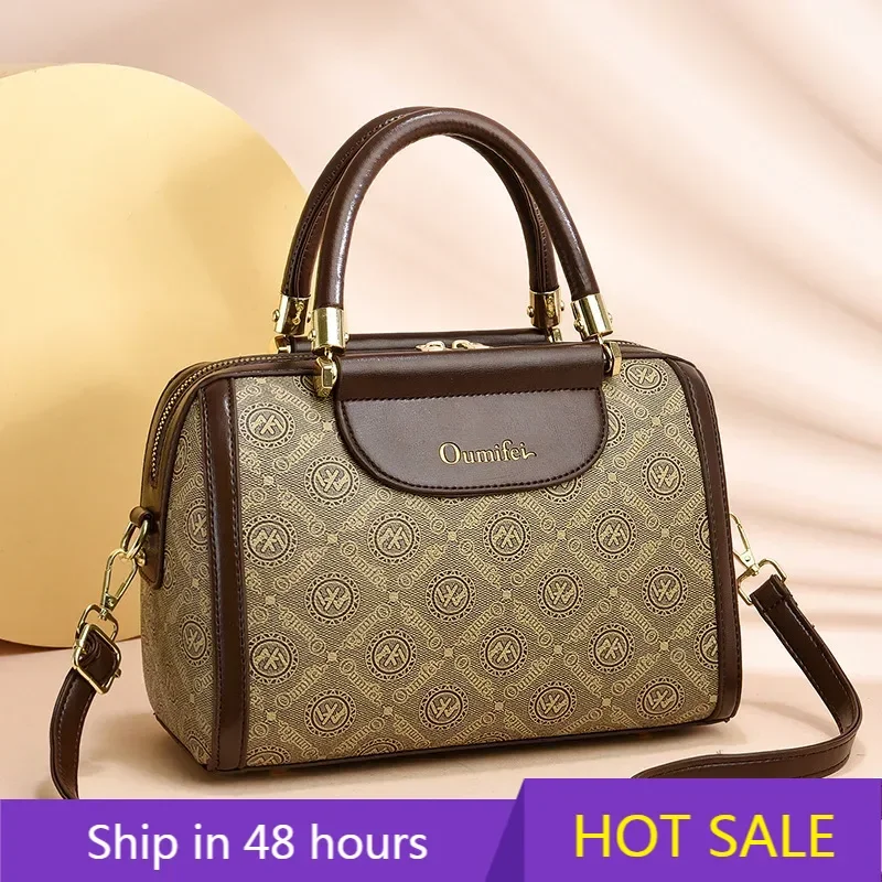 

Новинка 2024, модные женские сумки Boston, вместительная роскошная дизайнерская сумка, качественные кожаные женские сумки через плечо