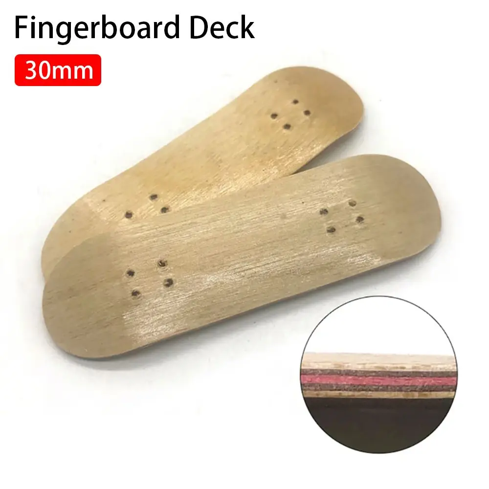 1Pcs Durable Maple Fingerboard Deck 5 Layer Wooden Finger SkateBoard Parts Mini 30mm Fingerboard Accessory