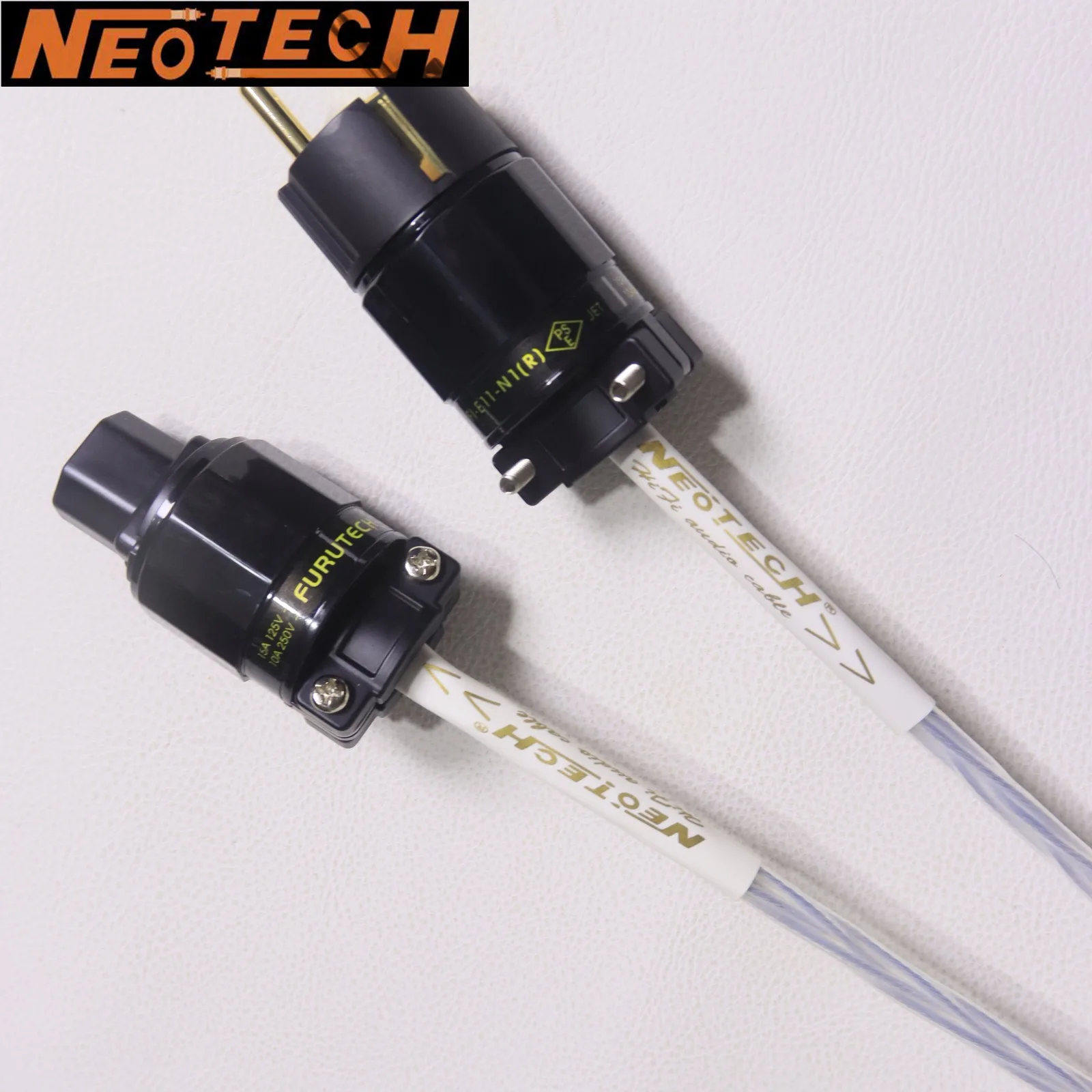 Top quality NEOTECH OCC Silver Plated audio Power Cable for Audiophile HiFi audio system EU/US with FURUTECH Gold plating Plug