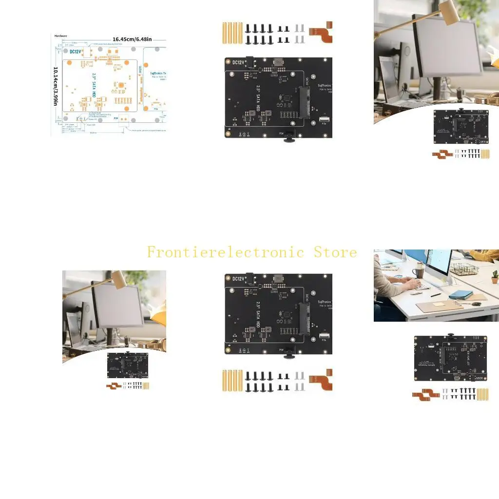

Плата расширения G8DB X1008 с двойным жестким диском/твердотельным накопителем улучшена для хранилища RPi 5