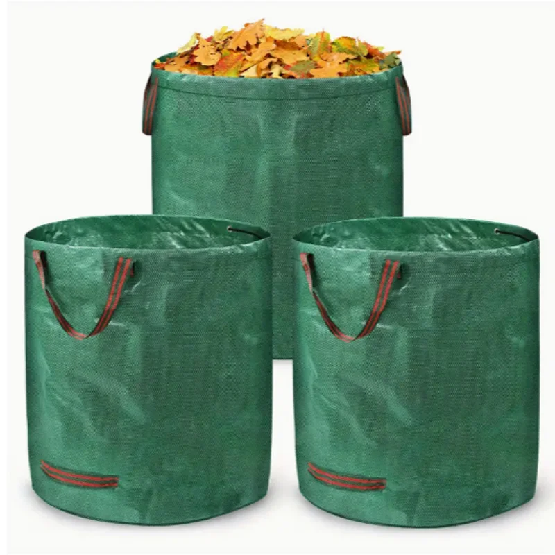 Garden Waste Bag 120L-500L, Large Capacity Leaf Bag, Lightweight Trash Bin, Folding Grass Container for Lawn, Patio, Pool, Leaf