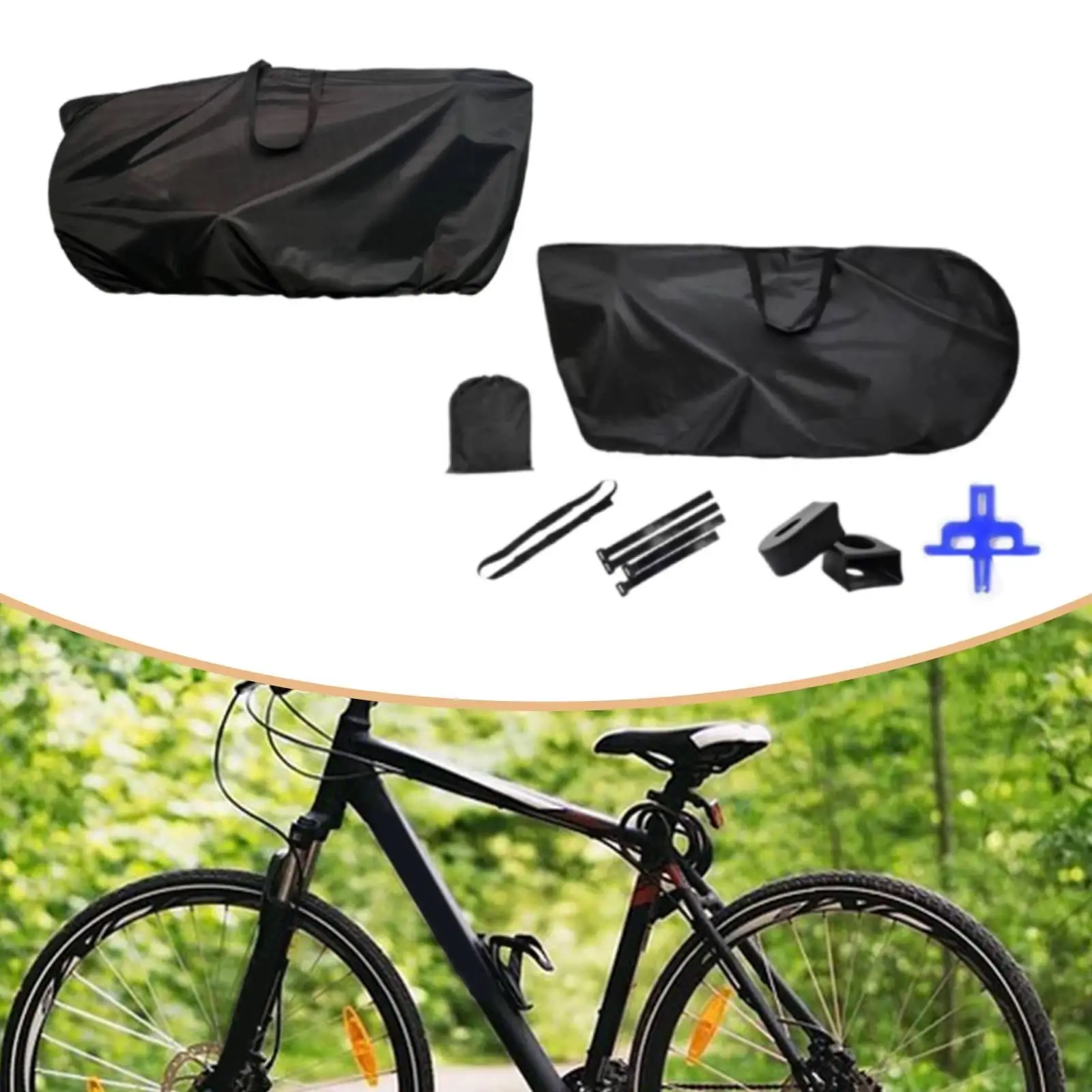 Bike Travel Storage Bag Oxford Cloth Road Bike Cover Waterproof Dustproof Foldable Bicycle Carrier Accessory for 700cc Bikes