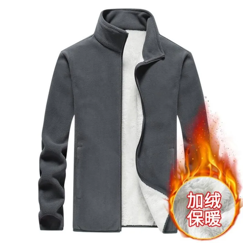 2023 Winter Thick Fleece Jackets Men Outwear Sportswear Wool Liner Warm Jackets Coats Mens Thermal Coat Plus Size M-8XL