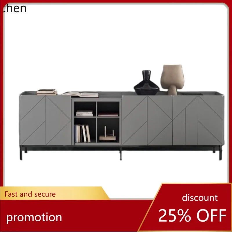 LXC Sideboard Cabinet Modern Minimalist Solid Wood Entryway Cabinet Multifunctional Tea Storage Cabinet