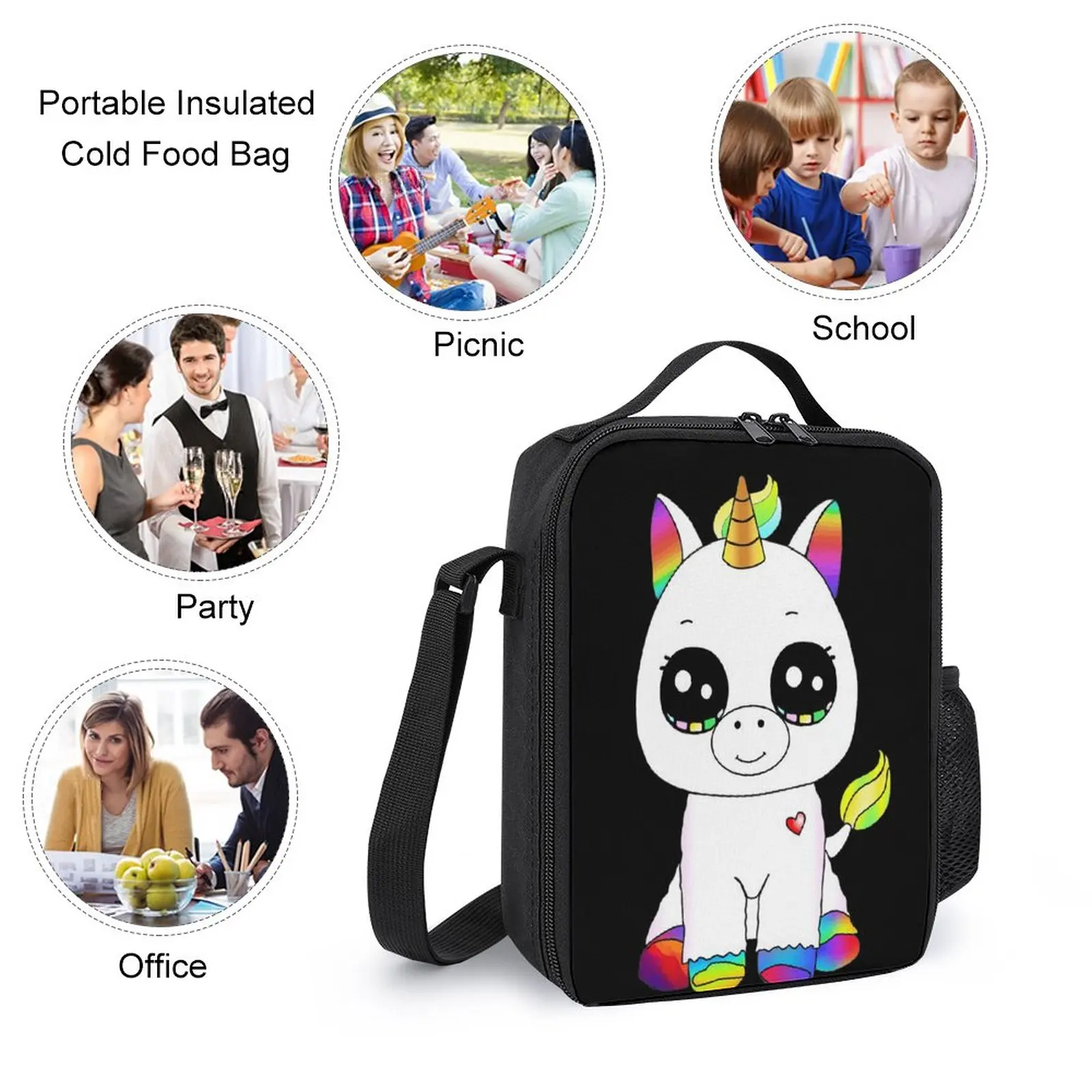 Divertidos De Unicornio Te Koop Bij 3 In 1 Set 17 Inch Rugzak Lunch Tas Pen Tas Duurzame Rugzak Comfortabele Picknicks Casual G