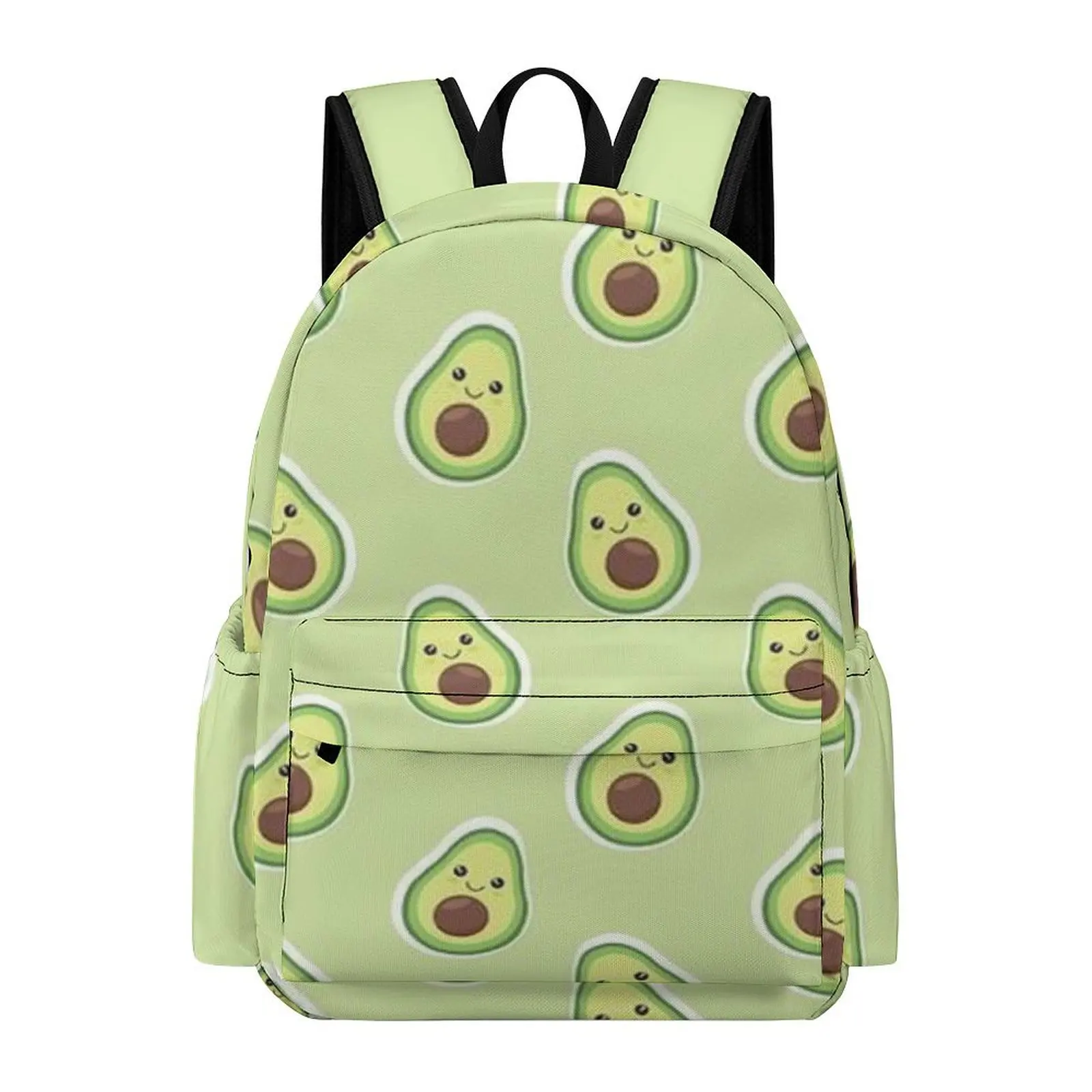 Back-To-School Seizoen Schattige Cartoon Avocado Patroon 3d Bedrukte Schooltas Grote Capaciteit 16 Inch Zak Rugzak Custom Groothandel