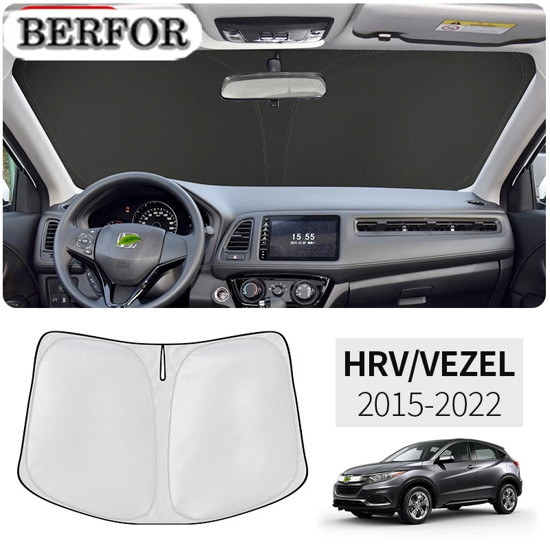 For Honda HRV HR-V Vezel 2015-2021 Car Styling Nano-Insulat Windshield Sunshade Front Window Sun Shade Visor Auto Accessories