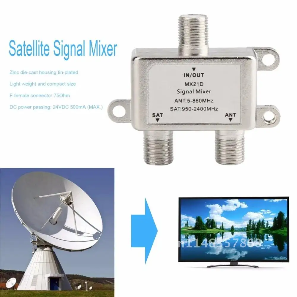 

Легкий и компактный 2-сторонний сплиттер для спутникового сигнала, кабель для ТВ, смеситель сигнала ТВ, SAT/ANT дуплексер 2 в 1
