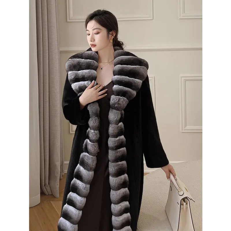 

Female Autumn Winter Tops Coat Shawl Faux Fur Windbreaker Warm Retro Simple Comfortable Fashion Senior Minority Versatile Thin