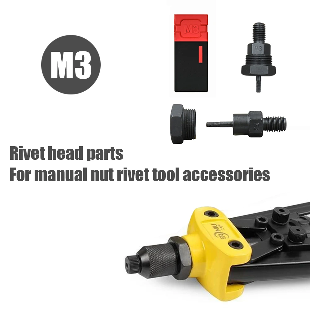 Alat Mur Keling Manual Mandrels M3-M12 Mur Keling Rivetnut Sekrup Sisipan Kepala Datar Metrik Berulir Nutsert Alat Aksesori Baut