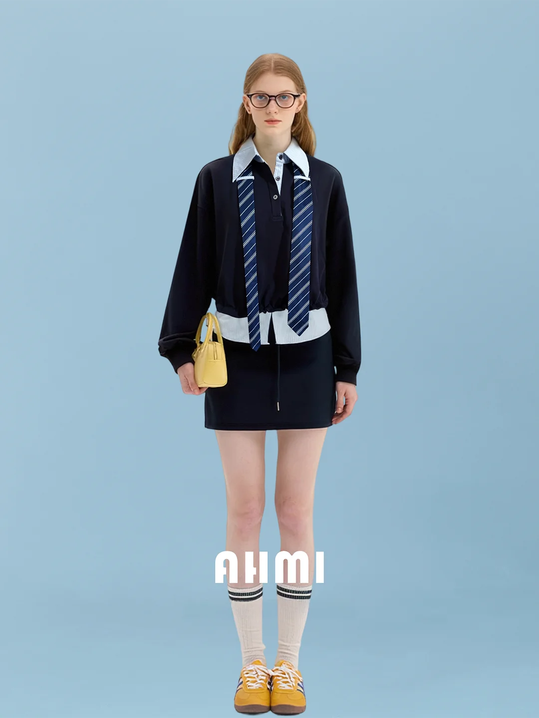 

AHMI Color Blo Ne Sweatirt Dr Women's Unique Beautiful Spring Casual High Waist Long Sve H pe Dr