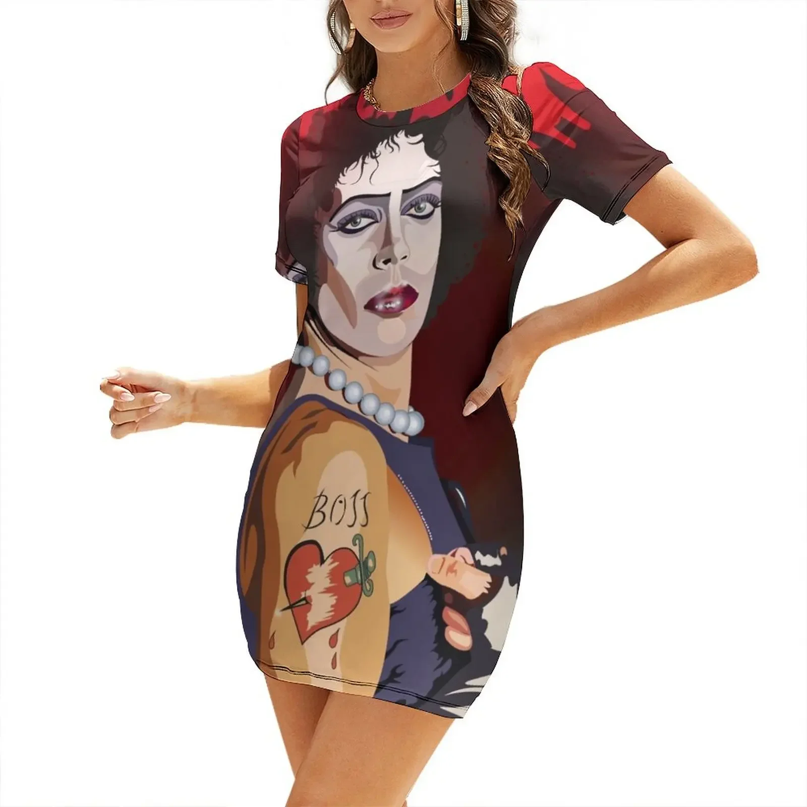 

Dr Frankenfurter Short-Sleeved Dress prom dresses women dress Woman clothes Dress