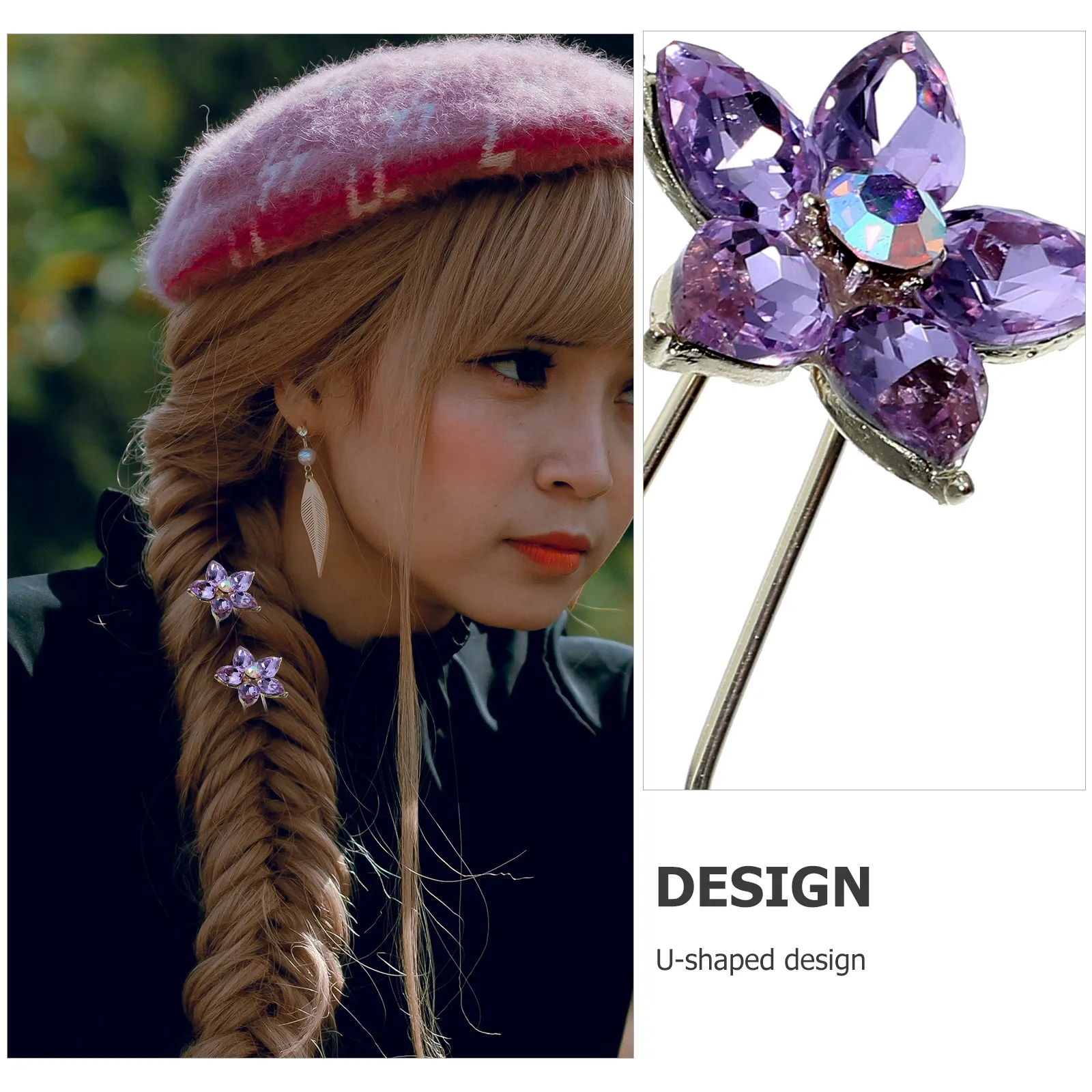 

4 Pcs Rhinestone Hair Fork Elegant Wedding Bridal Hair Accessories Bridesmaid Headpieces Women Updo Hairstyles Decorative