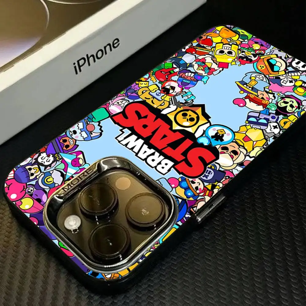 Game B-Brawl S-Stars Phone Case For IPhone 17 16 15 14 11 12 13 Pro Max Plus Pro Colored Silver Cover - view 4