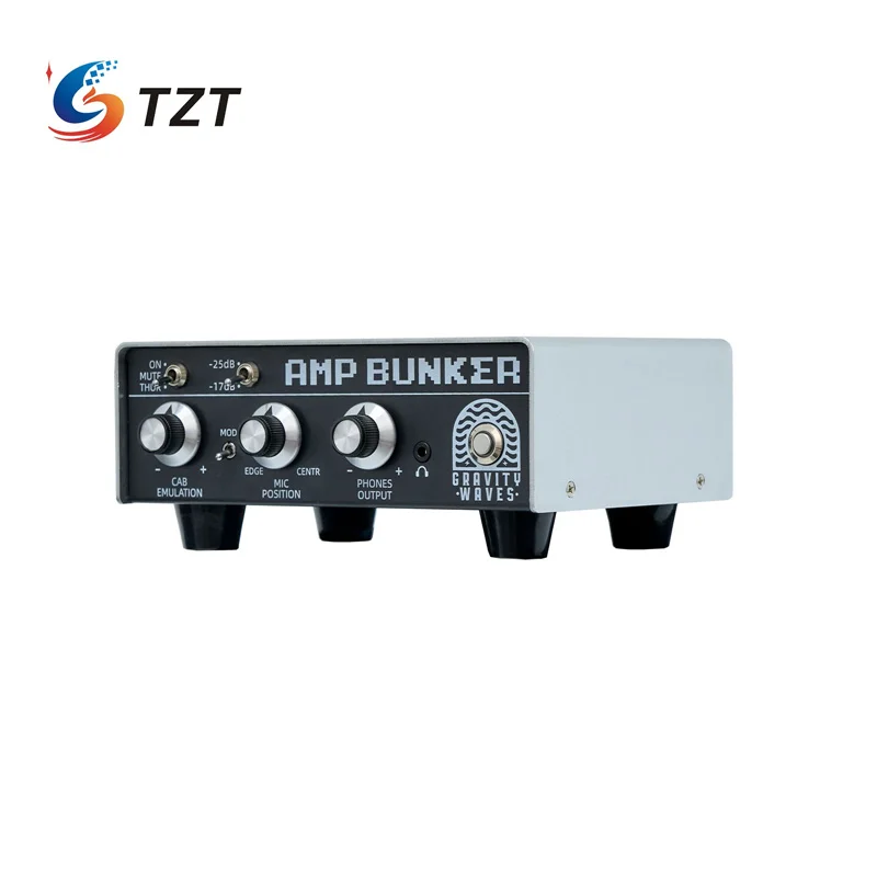 TZT Gravity Waves Tube Amp Bunker Tube Guitar Amp Attenuator Load Box and Cab Sim Combo (Silver)