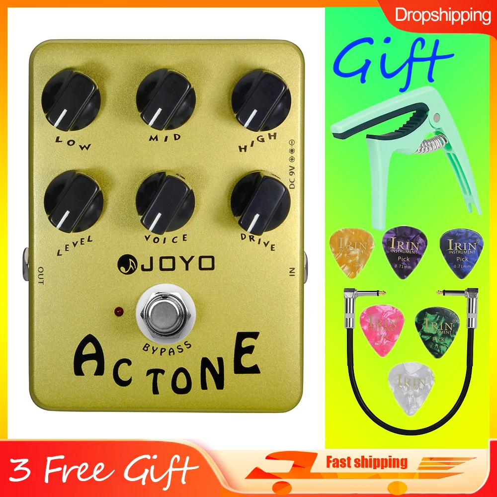 

JOYO JF-13 AC TONE Effect Pedal Overdrive Pedal Analog AC30 Amplifier Classic British Rock Sound Electric Guitar Effect Pedal