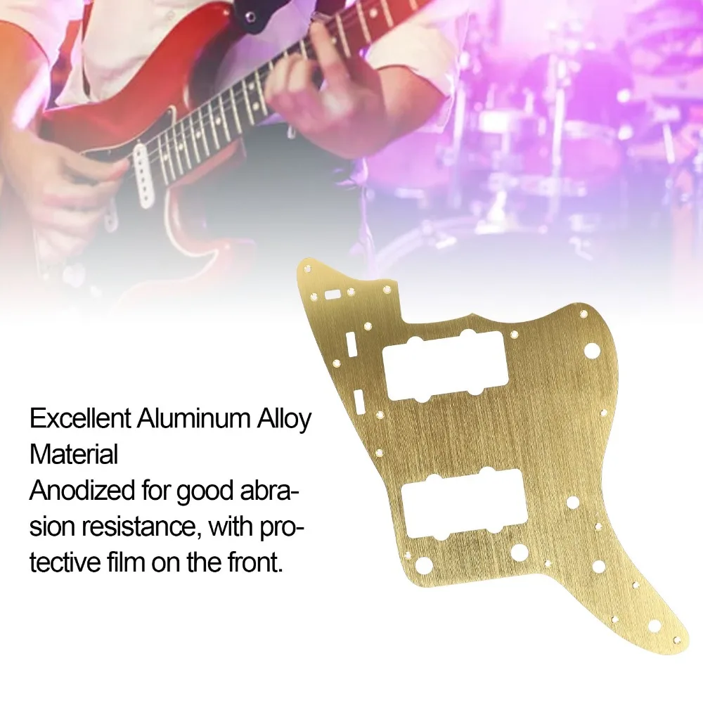 13 Mounting Holes​ Guitar Pickguard​ Gold/Silver/Black ​Aluminum Alloy ​Aluminum Alloy Guard​ view 4