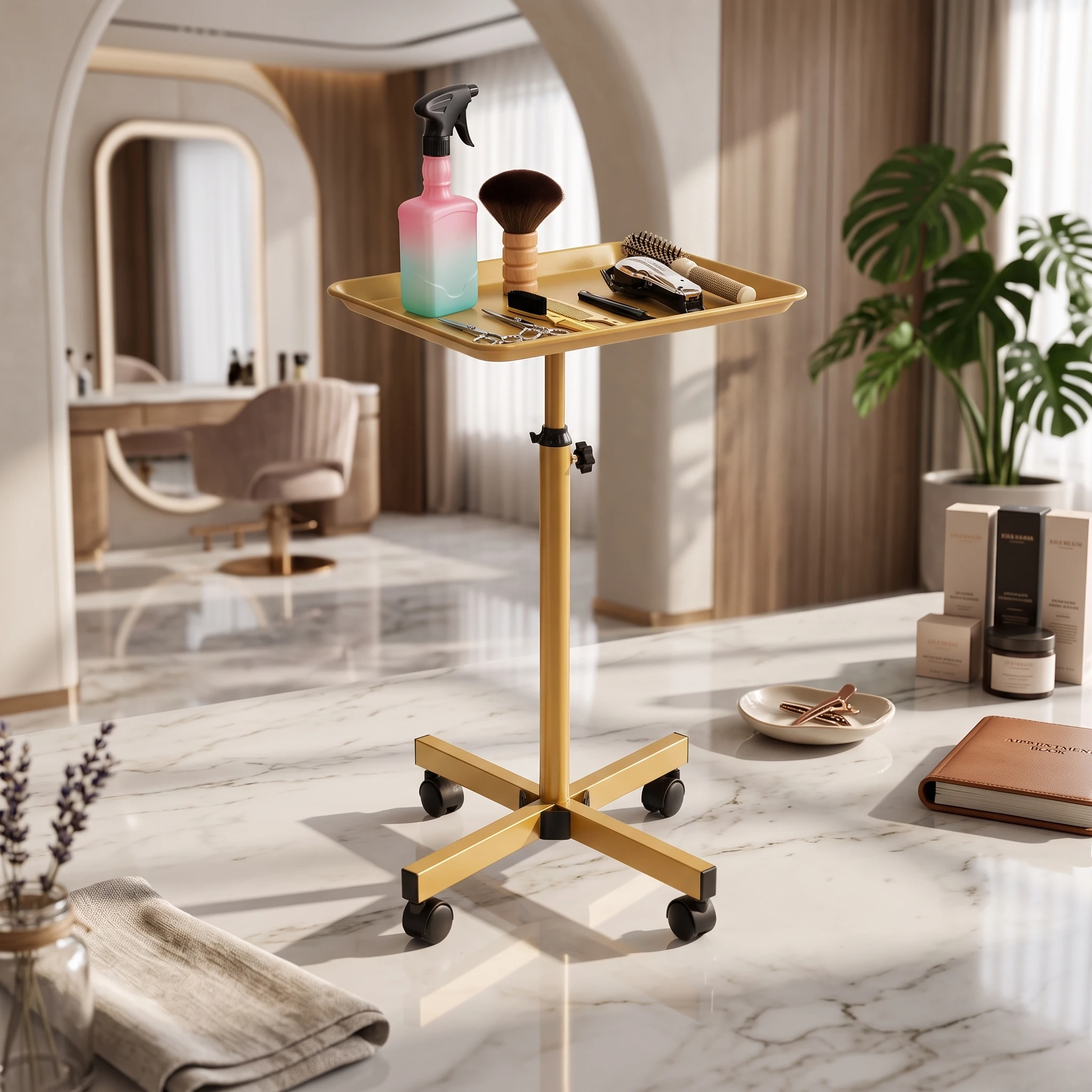 carrello-porta-attrezzi-regolabile-in-altezza-con-ruote-girevoli-facile-da-pulire-per-l'uso-professionale