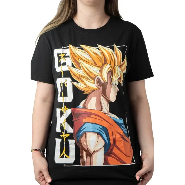 

Футболка Dragon Ball Z - Super Saiyan Goku, повседневная, мужская и женская, люксовый брендовый топ