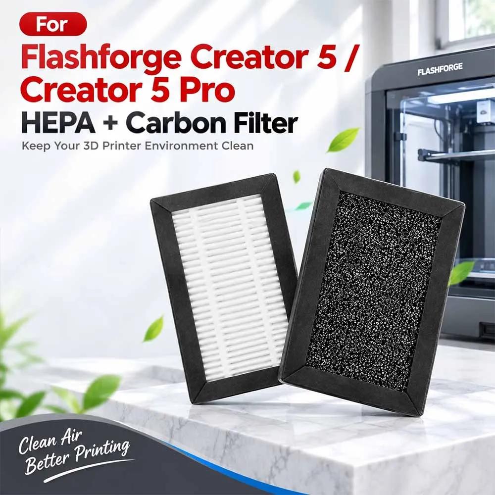 Flashforge Creator 5 Pro HEPA H13 Air Filter Replacement Activated Carbon C5 C5 Pro Parts