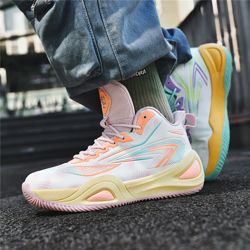 

Men's Casual Comfortable Non Skid Walking Sneakers Sports Durable Rebound Basketball Shoes Outdoor Running Shoes Size 35-45