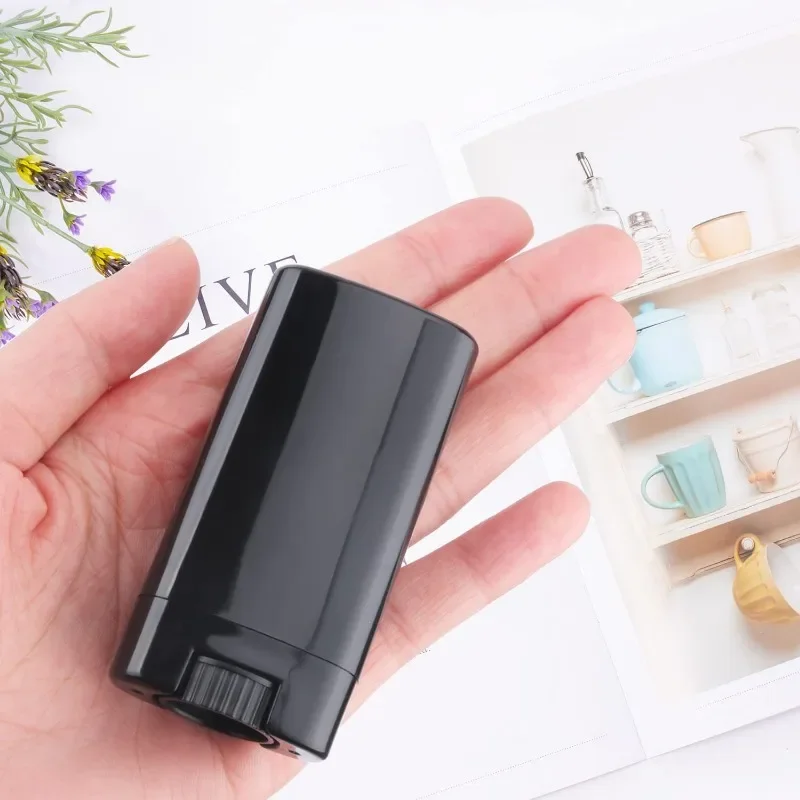 20 Stück 15ML Lippenbalsam-Tuben, Leere Recycelbare Ovale Drehverschluss-Plastiktuben, Tragbar für DIY Selbstgemachtes Deodorant, Lotion, Lippenbalsam – Detail 3