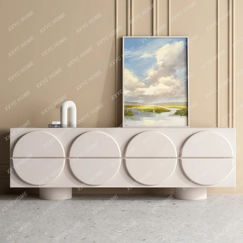 SS Modern simple paint TV cabinet living room audio-visual cabinet dining side cabinet