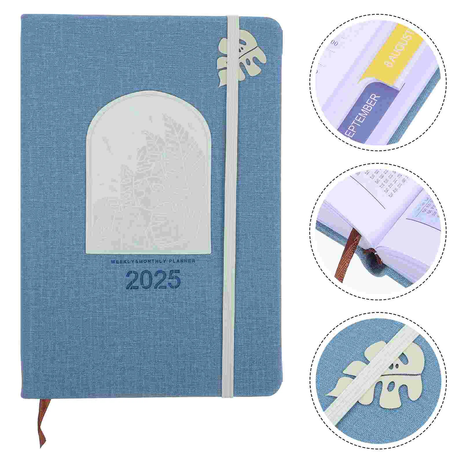 English Agenda Book Calendar Notebook Planner Journal Daily Notepad Desk Weekly Notebooks