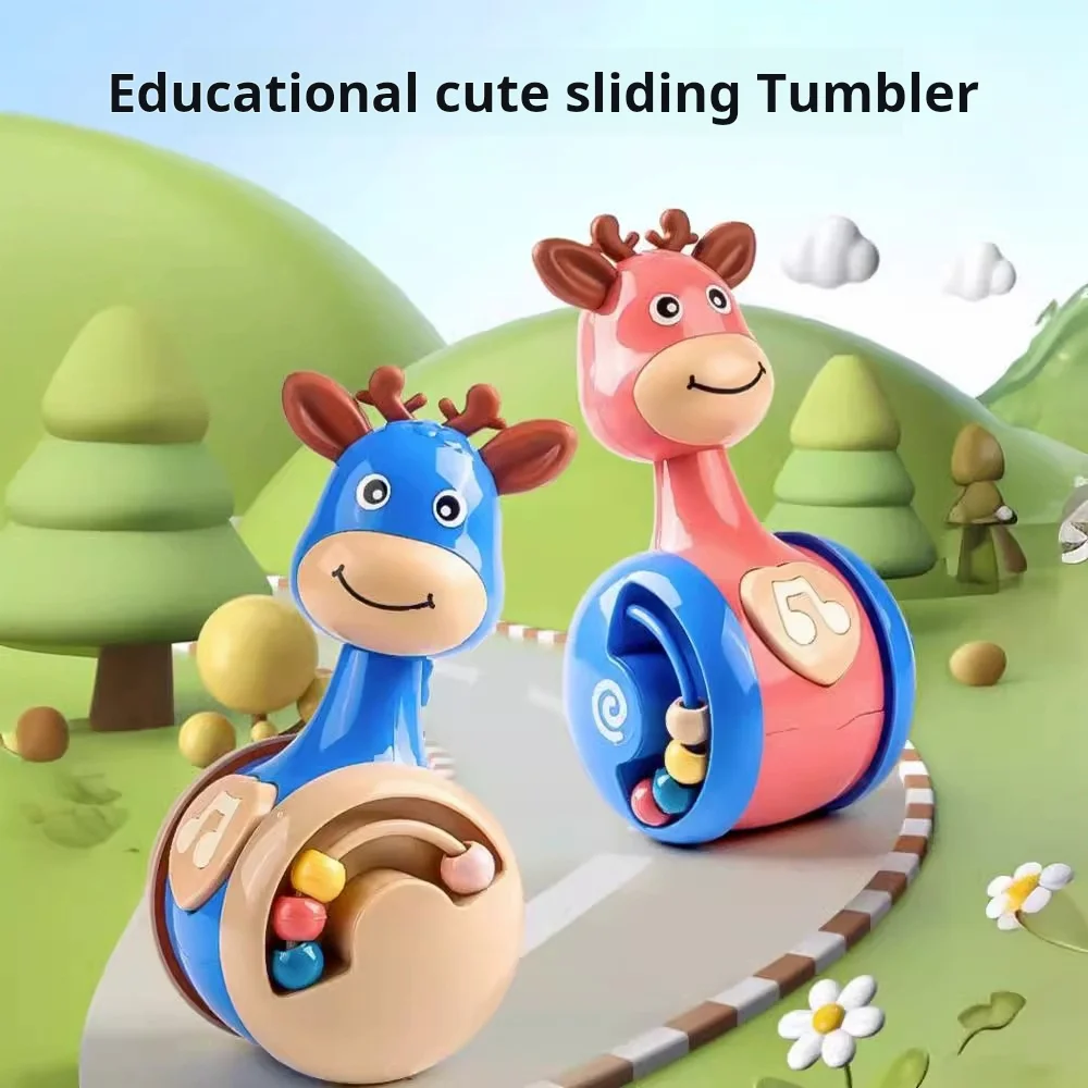 子鹿スライドタンブラースイングおもちゃ恐竜ガラガラ赤ちゃん教育早期教育ギフトおもちゃ