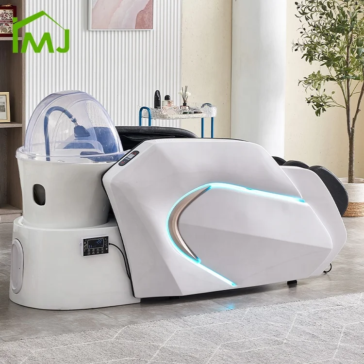

Salon Head Spa Equipment Lay Down Hair Washing Chair Electric Thai Massage Shampoo Bed
