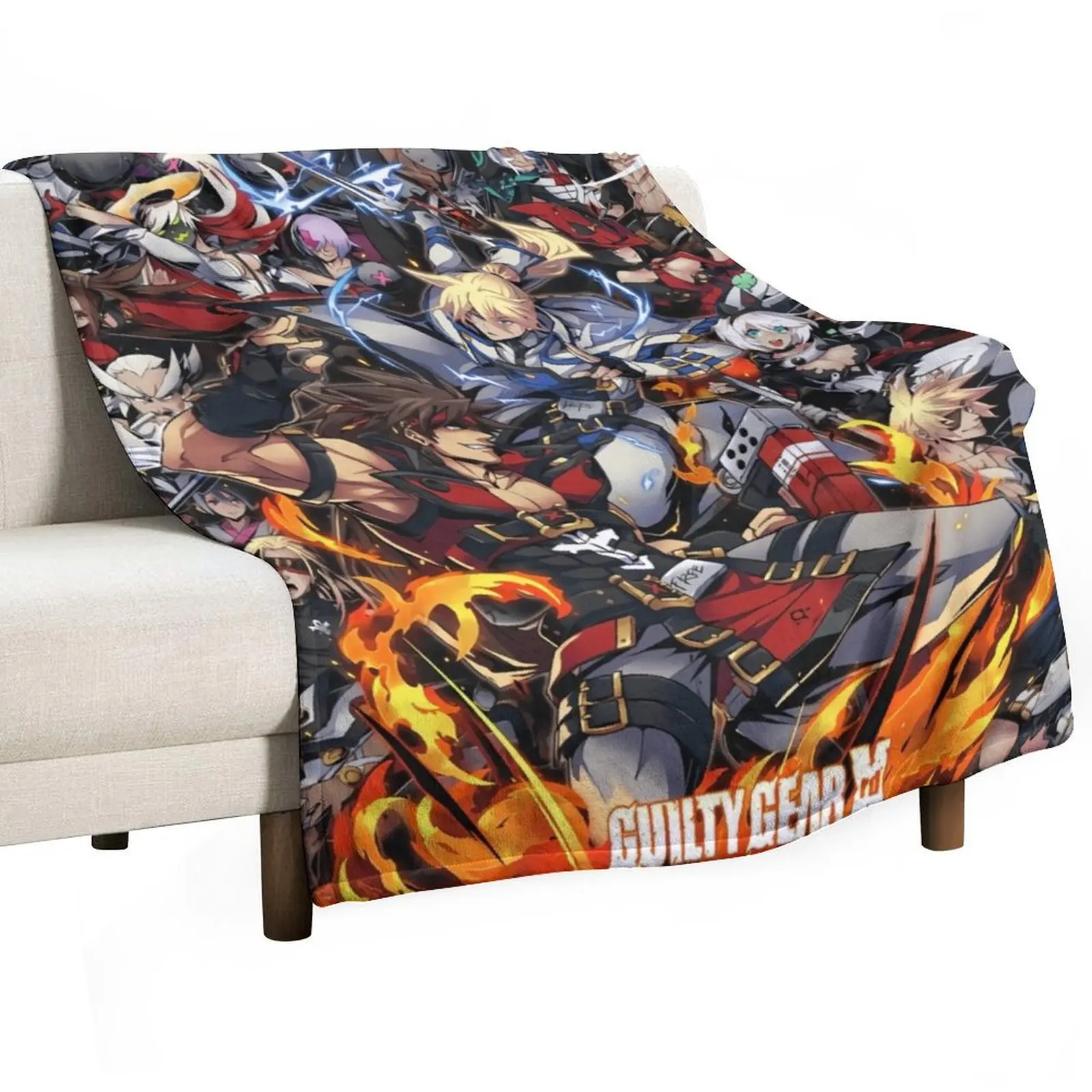 Guilty Gear Xrd Throw Blanket Retros Extra Large Throw heavy to sleep cosplay anime Beach Luxury Throw Blankets