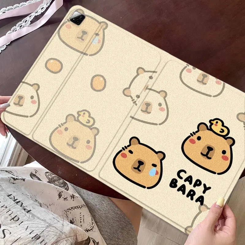 

Cute cartoon capybara For Xiaomi Redmi Mi Pad 2 4 5 6 6s 7 8 11 12.5 12.4 11.2 8.7 SE Pro Plus Max Cover Tablet Case