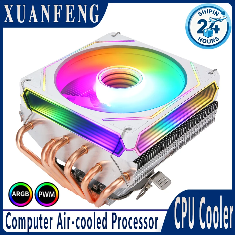 

XUANFENG 6 Heat Pipe Horizontal Cooler CPU Processor Air-cooled 120mm Argb Fan CompatibleLGA1700 1200 115x 2011 x79 x99 2066 AMD