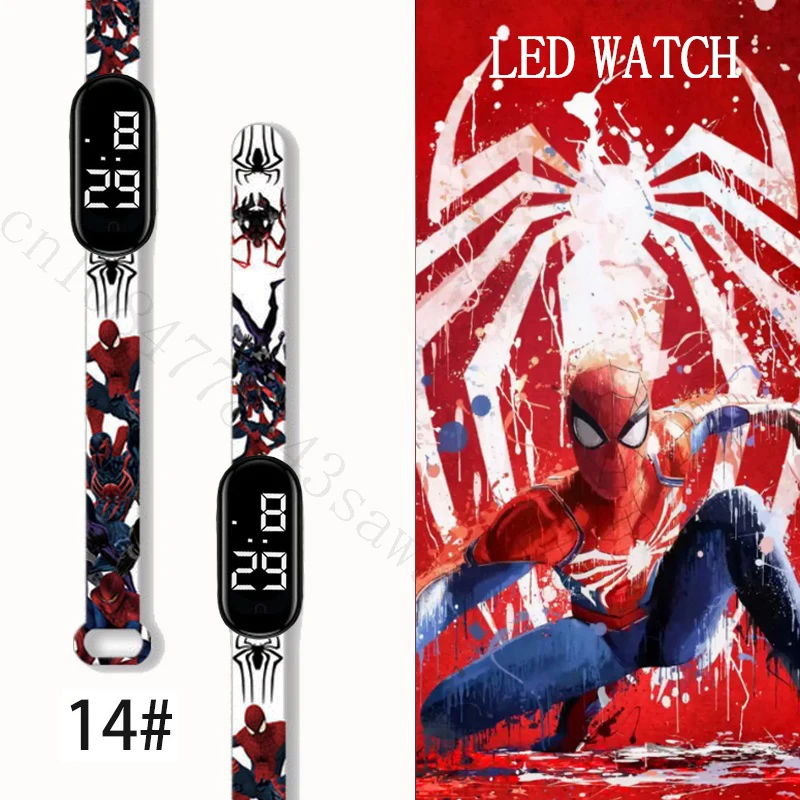 

MINISO Spiderman Kid's Watches Men Sport Wristband Bracelet Waterproof Children Digital Watch Boys LED Clock Gift