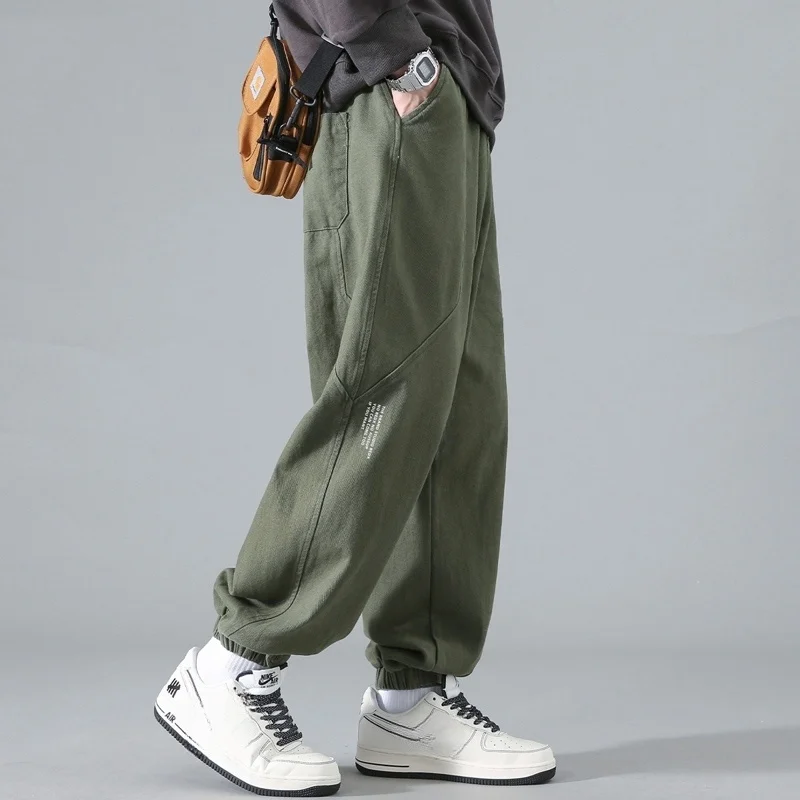 Small Feet Sweatpants Shorts Foot-binding Overalls For Men Large Size Sports Pants For Work Jeans Thin Loose Casual Fugees Pants