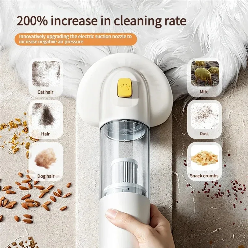 Multifunctional Cyclonic Pet Vacuum Cleaner with Long-Lasting Suction for Effective Pet Hair Removal in Home and Car